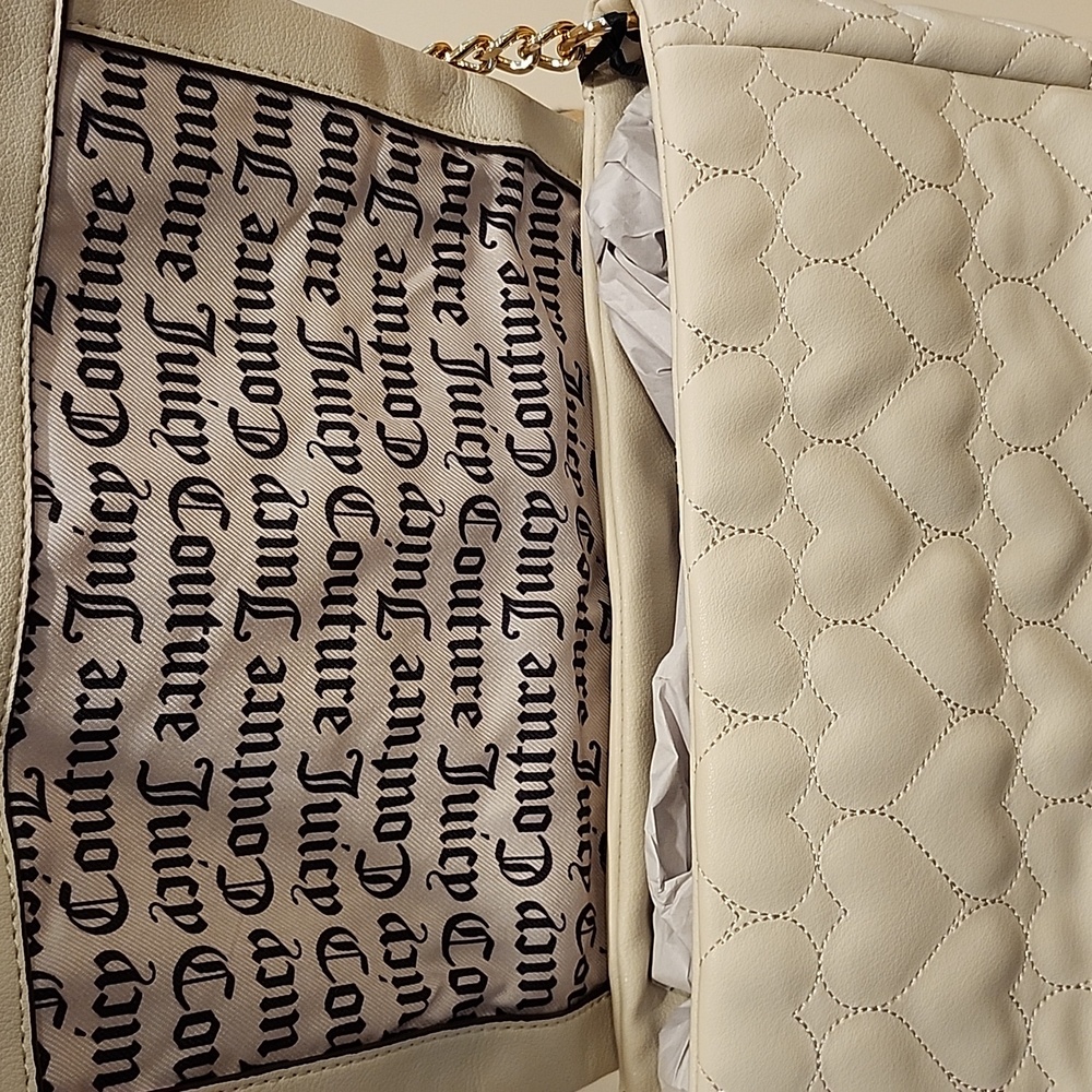 Elegant Cream Quilted Shoulder Bag - Picture 5 of 8